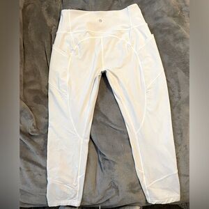 Lululemon white capri leggings